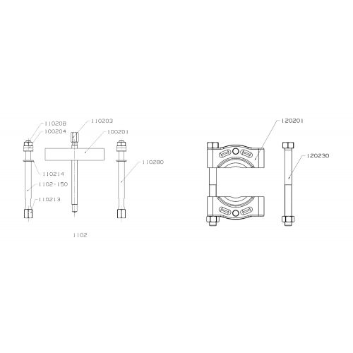 EXTRACTOR FORZA PUENTE Y GUILLOTINA SERIE 1100-1200